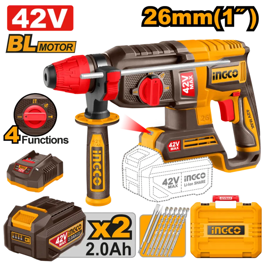 Kit rotomartillo Ingco 42v NUEVO