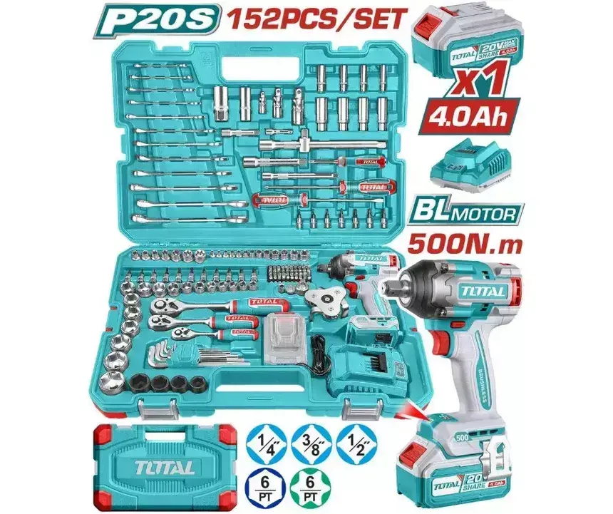 Kit Total Llave de impacto con 152 piezas