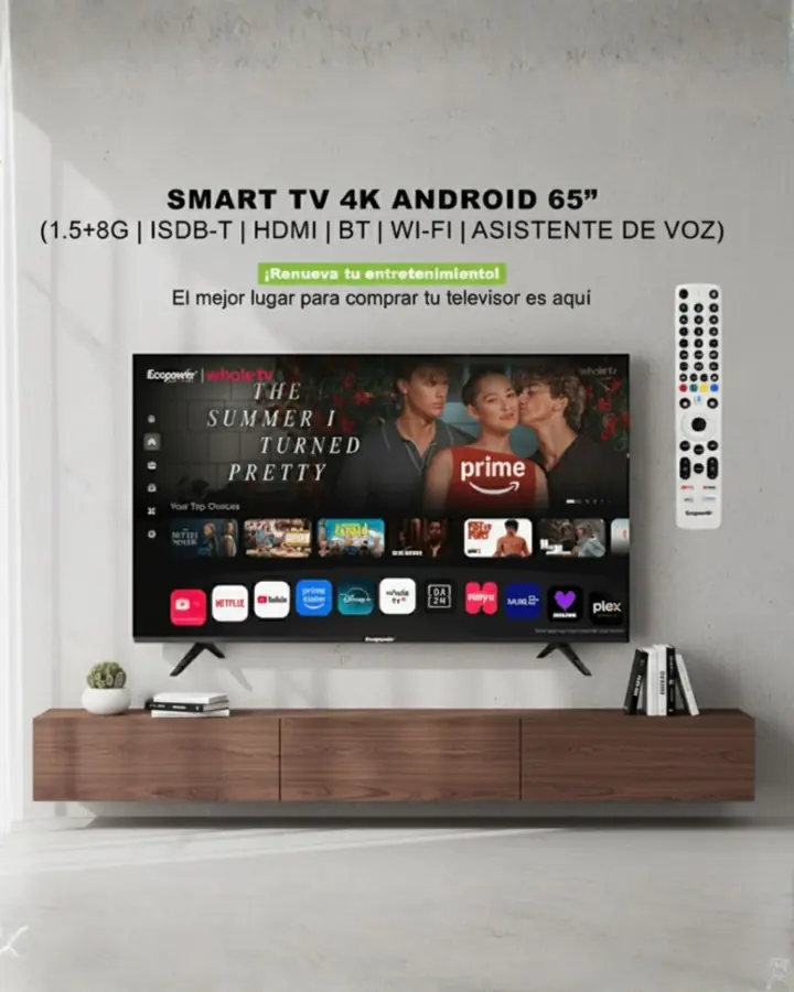 Smart Tv Ecopower 65" 4K Nuevo en Caja