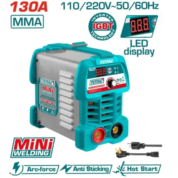 Soldadora inverter Total 130A MMA Bivoltaje