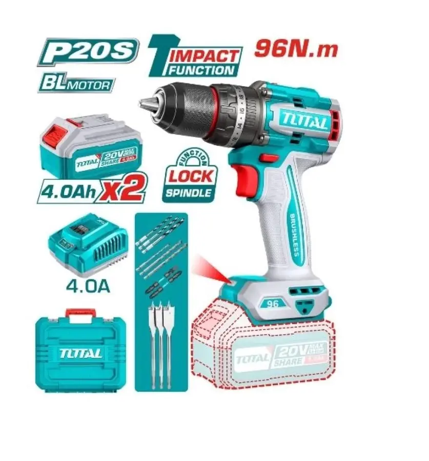 Taladro de 96 nm con 2 baterias